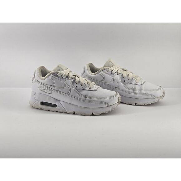 Nike Air Max 90 LTR GS Triple White CD6864-100 Sneakers - 3Y - Girls - Picture 1 of 8